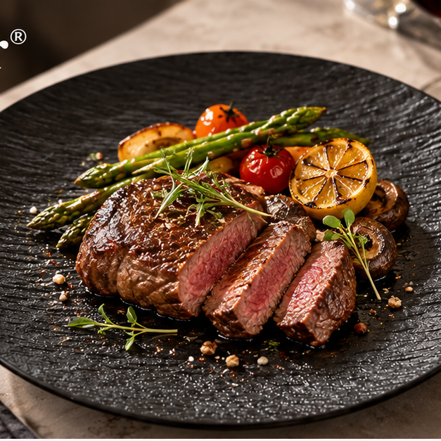 swiffier® Premium Textured Black Dinner Plate