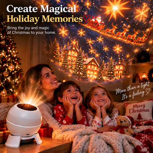 Create a Christmas fairytale in every room – Festive night light with projector