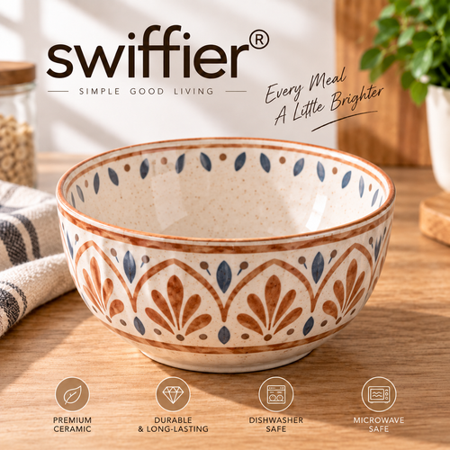 Swiffier® Rustic Pattern Ceramic Bowl