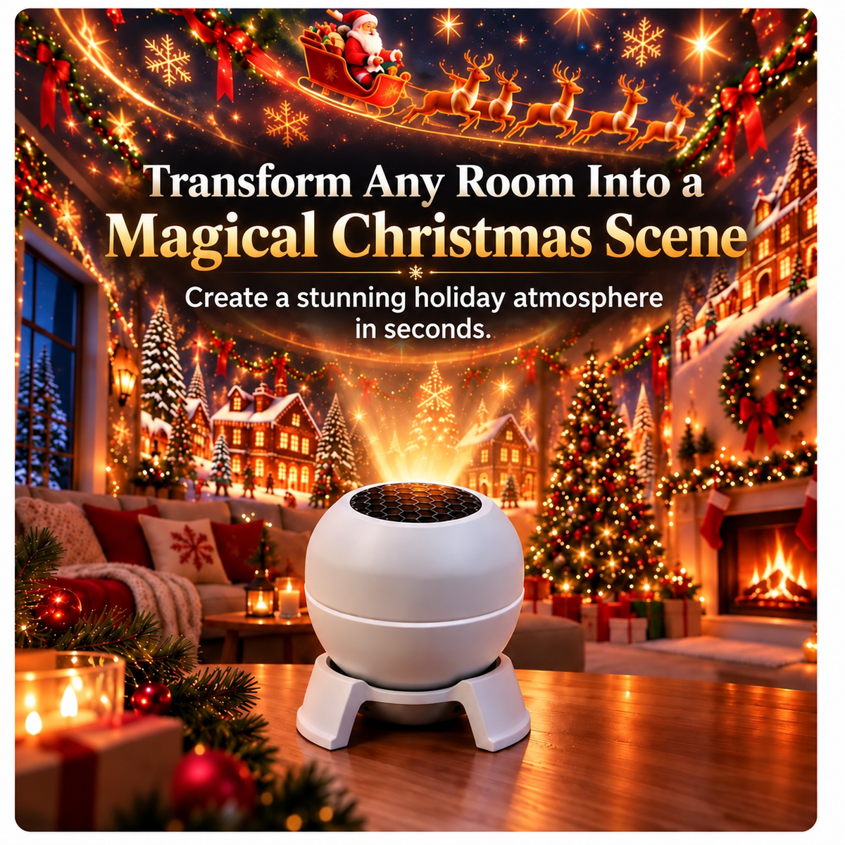 Create a Christmas fairytale in every room – Festive night light with projector