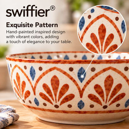Swiffier® Rustic Pattern Ceramic Bowl