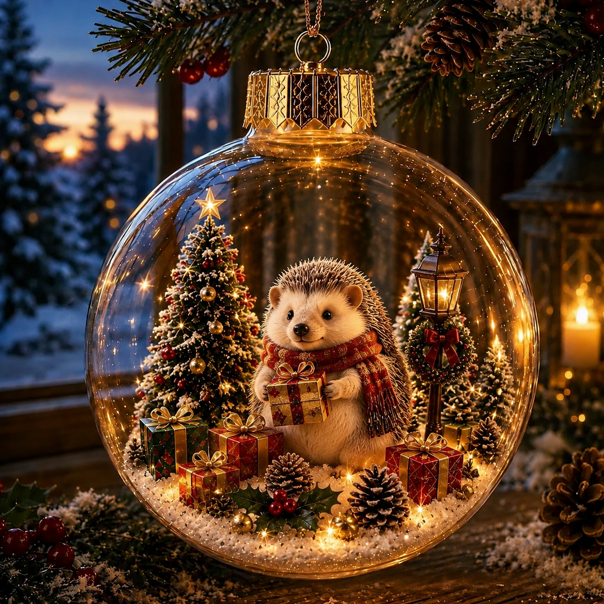 🎄Healrize® Glowing Christmas Diorama Ornament – A Tiny Winter World in the Palm of Your Hand👼