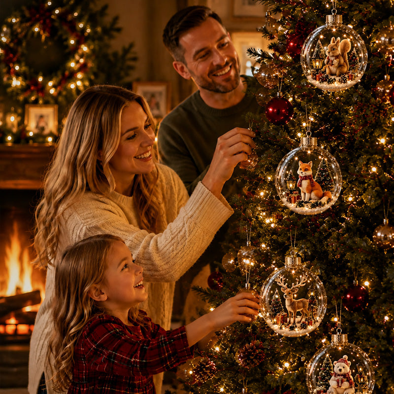 🎄Healrize® Glowing Christmas Diorama Ornament – A Tiny Winter World in the Palm of Your Hand👼