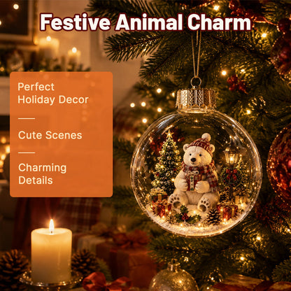 🎄Healrize® Glowing Christmas Diorama Ornament – A Tiny Winter World in the Palm of Your Hand👼