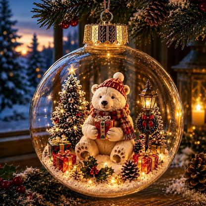 🎄Healrize® Glowing Christmas Diorama Ornament – A Tiny Winter World in the Palm of Your Hand👼