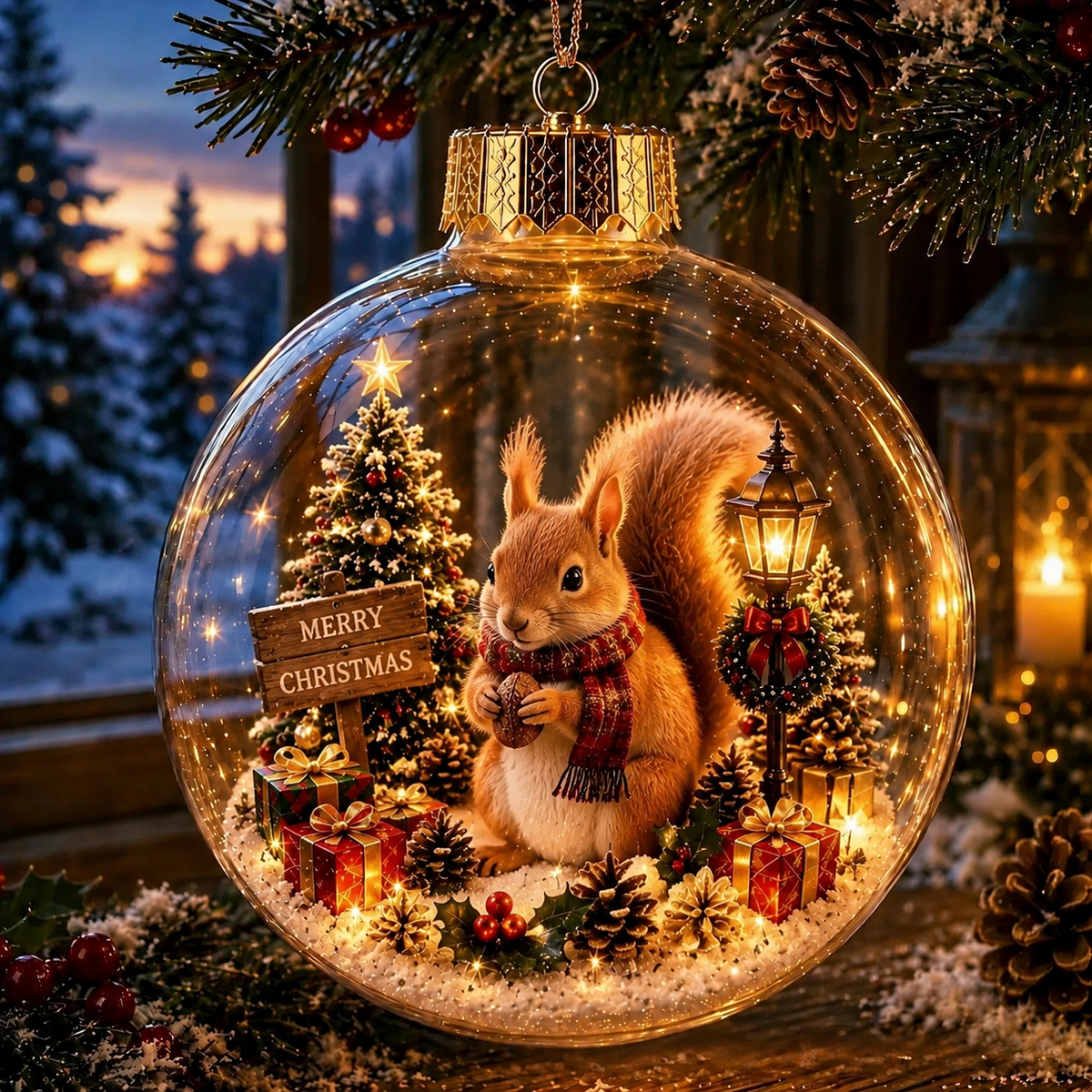 🎄Healrize® Glowing Christmas Diorama Ornament – A Tiny Winter World in the Palm of Your Hand👼