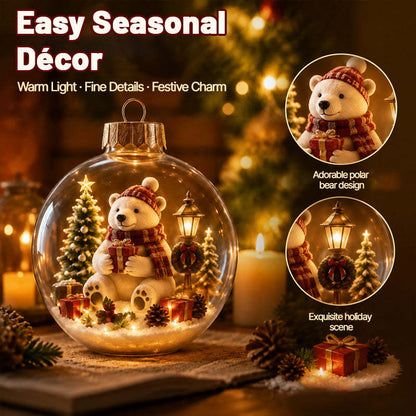 🎄Healrize® Glowing Christmas Diorama Ornament – A Tiny Winter World in the Palm of Your Hand👼